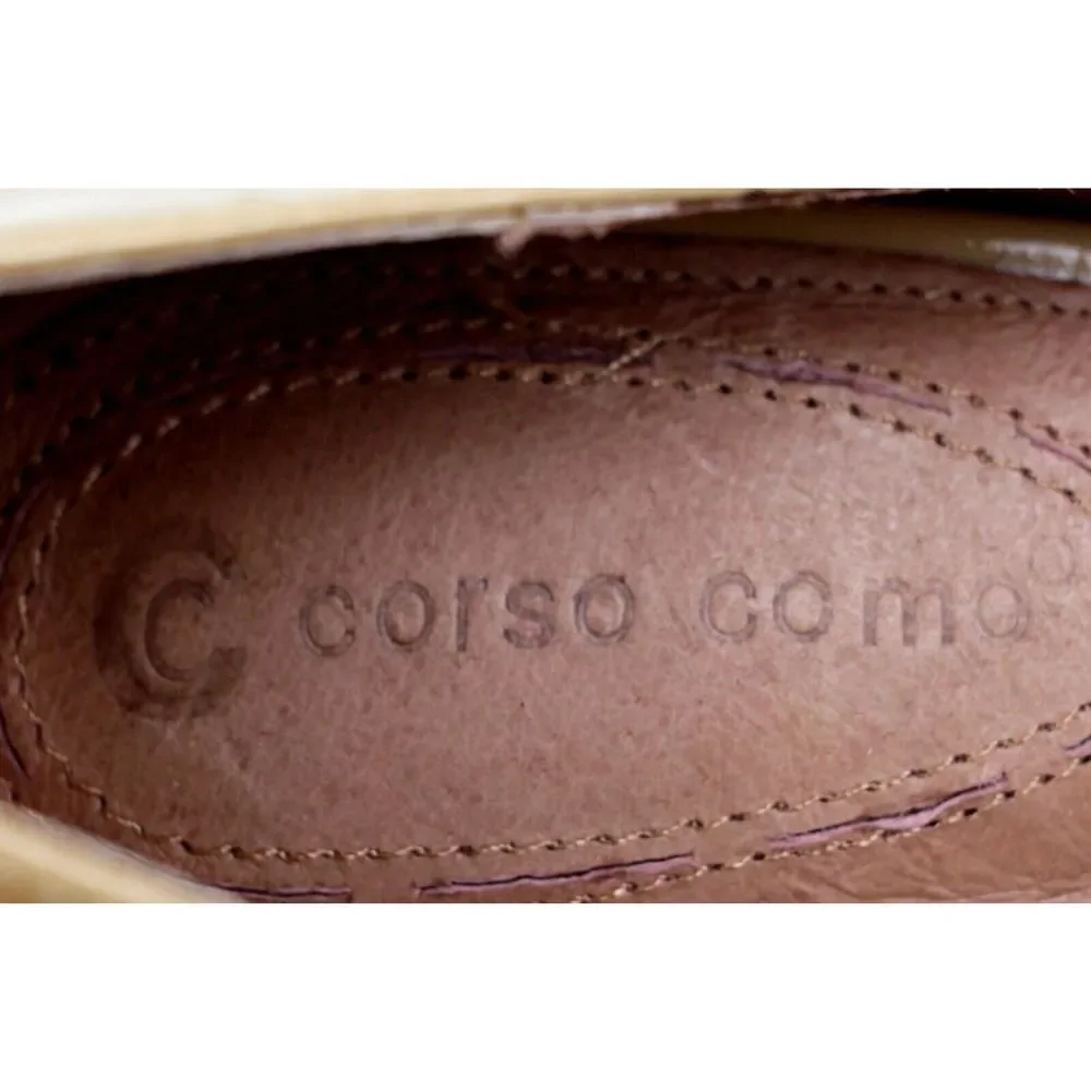CORSO COMO BEIGE GENUINE LEATHER HIGH HEEL ROUND TOE PUMP WOMEN'S SHOES 9.5 M
